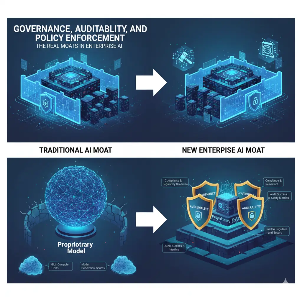 Governance, Auditability, and Policy Enforcement Are the Real Moats in Enterprise AI 3 Governance, Auditability, and Policy Enforcement Are the Real Moats in Enterprise AI