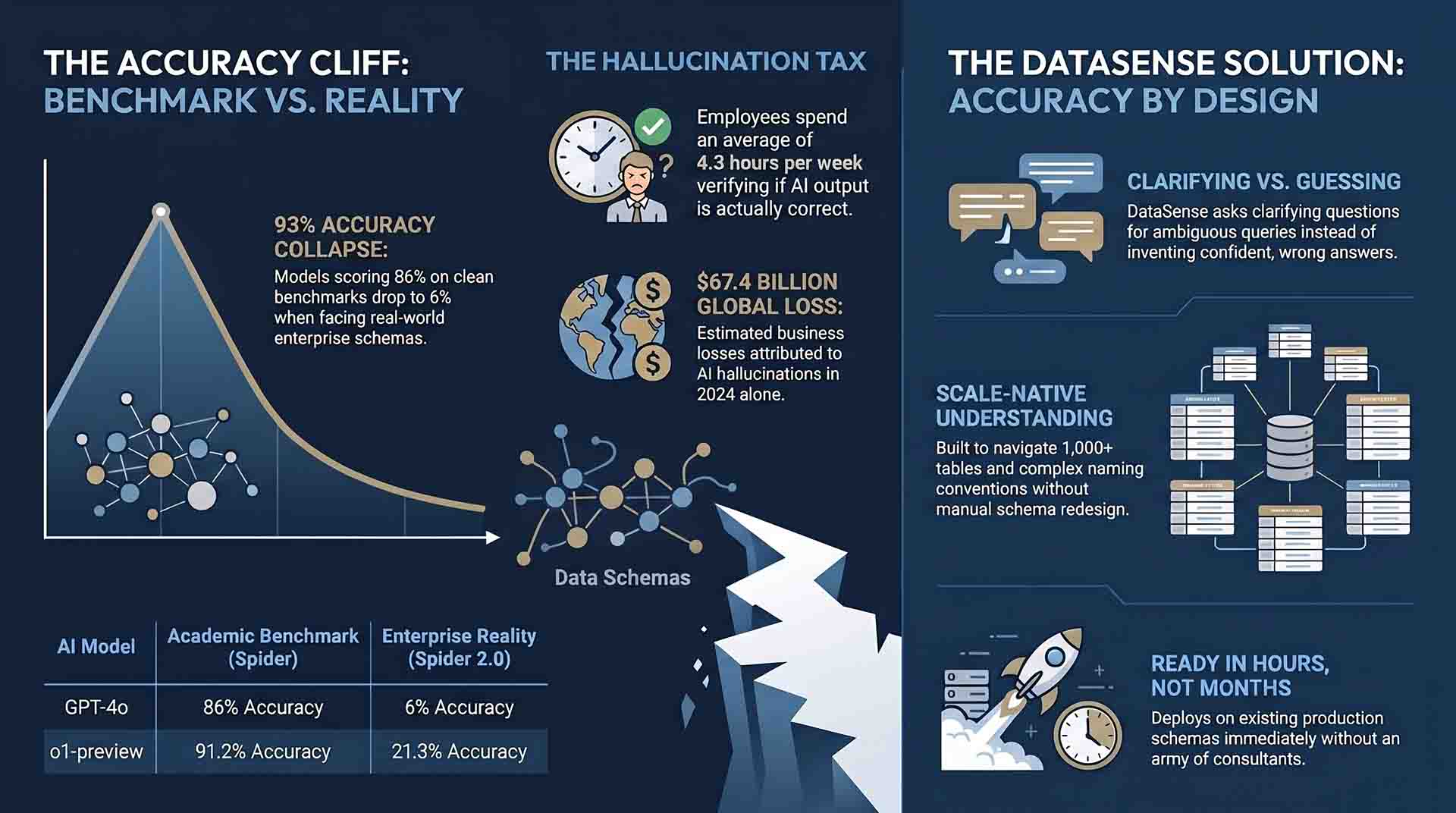 Confidently Wrong: Why Enterprise AI Falls Off a Cliff the Moment It Meets Your Real Data 3 Confidently Wrong: Why Enterprise AI Falls Off a Cliff the Moment It Meets Your Real Data