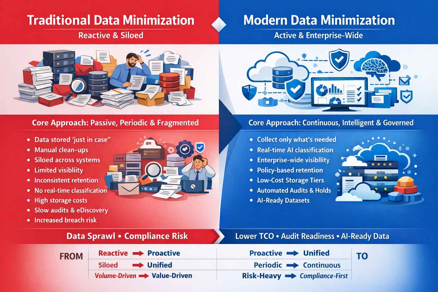 Traditional Data Minimization versus Modern Data Minimization